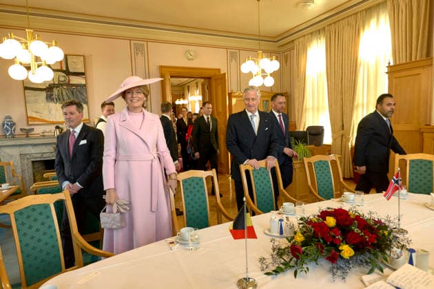 Belgian Royal Couple Visits Norway Official visit of the king Philippe and the queen Mathilde in Norway, Visit of the Norvegian parliament , on March 24, 2026. Photo by Olivier Polet ABACAPRESS.COM Oslo Norway  Copyright: xPoletxOlivier ABACAx