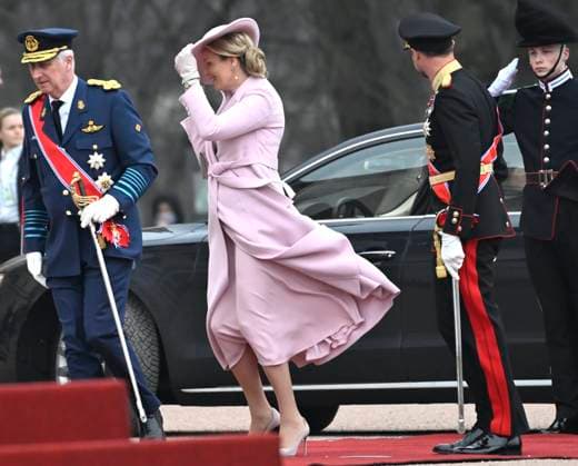 State Visit of King Philippe and Queen Mathilde to Norway (Day 1) OSLO, NORWAY - MARCH 24 : State Visit of King Philippe and Queen Mathilde to Norway (Day 1) : Official welcoming ceremony at the Royal Palace : 1) Outside: arrival of Queen Mathilde on March 24, 2026 in Oslo, Norway, 24 03 2026 Oslo Norway  Copyright: xDidierxLebrunx