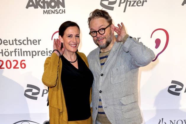 Ulrike Frank and Marc Schubring at the presentation of the German Audio Film Award on 24 03 2026 at the Colosseum Filmtheater in Berlin Presentation of the 24 German Audio Film Award in Berlin