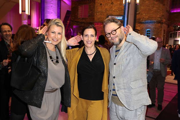 Nadine Krueger, Ulrike Frank and Marc Schubring at the presentation of the German Audio Film Award on 24 03 2026 at the Colosseum Filmtheater in Berlin Presentation of the 24 German Audio Film Award in Berlin