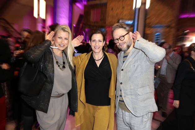 Nadine Krueger, Ulrike Frank and Marc Schubring at the presentation of the German Audio Film Award on 24 03 2026 at the Colosseum Filmtheater in Berlin Presentation of the 24 German Audio Film Award in Berlin
