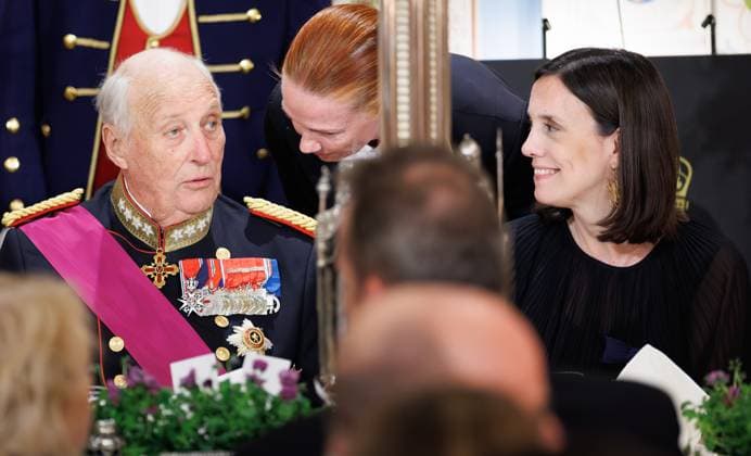 King Harald V of Norway pictured at the State Banquet hosted by Norwegian royal family in the Royal Palace in Oslo, on the first day of the official state visit of the Belgian royal couple to Norway, on Tuesday 24 March 2026. Belgian monarchs are on an official state visit to Norway from 24 to 26 March 2026.  BENOITxDOPPAGNE 168803141
