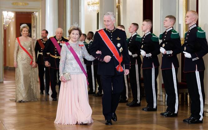 State Visit of King Philippe and Queen Mathilde to Norway (Day 1) OSLO, NORWAY - MARCH 24 : State Visit of King Philippe and Queen Mathilde to Norway (Day 1) : State Banquet with King Harald V, Queen Sonja, Crown Prince Haakon, King Philippe and Queen Mathilde on March 24, 2026 in Oslo, Norway, 24 03 2026 Oslo Norway  Copyright: xPhotoxNewsx