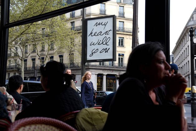 Celine Dion s Song Titles Displayed In The Streets Of Paris Celine Dion s song titles are displayed in the streets of Paris, Pour que tu m aimes encore, Encore un soir, My Heart Will Go On, S il suffisait d aimer, Power of Love France on March 24, 2026. Photo by Alain Apaydin ABACAPRESS.COM Date de PDV ; 24 03 2026 Paris France  Copyright: xApaydinxAlain ABACAx