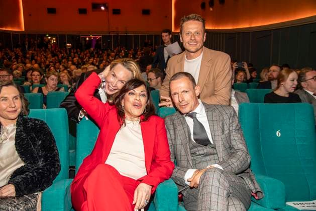 ABB HOERFILMPREIS Jette Foerster, Feo Aladag, Alice Brauner, Michael Zechbauer and Roman Knizka as guests at the Deutscher Hoerfilmpreis 2026 at the Colosseum Filmtheater Berlin on Tuesday, March 24, 2026 in Berlin Berlin Germany