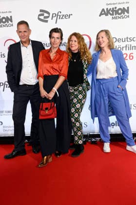 Klaus Peter Grap, Julia Bremermann, Marion Kracht and Petra Zieser at the presentation of the 24 German Hearing Film Award 2026 at the Colosseum Filmtheater Berlin, 24 03 2026 Foto:xN.xKubelkax xFuturexImagex hoerfilmpreis_6411