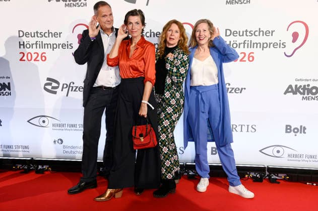 Klaus Peter Grap, Julia Bremermann, Marion Kracht and Petra Zieser at the presentation of the 24 German Hearing Film Award 2026 at the Colosseum Filmtheater Berlin, 24 03 2026 Foto:xN.xKubelkax xFuturexImagex hoerfilmpreis_6417