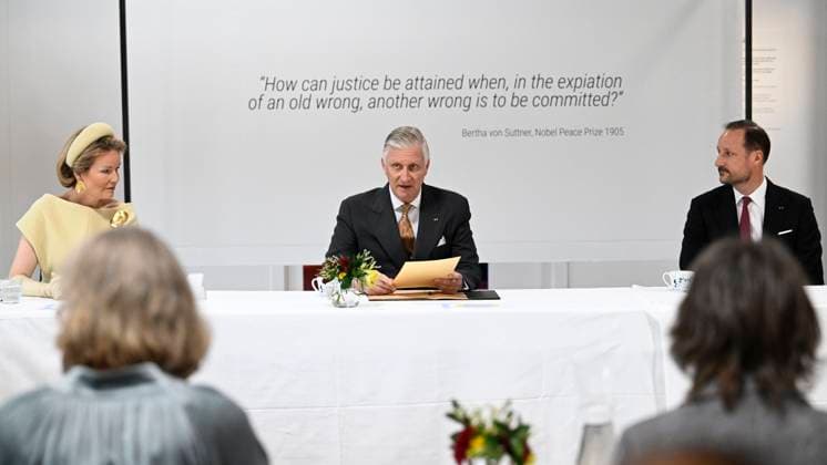 State Visit of King Philippe and Queen Mathilde to Norway (Day 2) OSLO, NORWAY - MARCH 25 : State Visit of King Philippe and Queen Mathilde to Norway (Day 2) : Visit of the Nobel Peace Centre & Roundtable on Human Dignity: protecting civilians in wartime as a building block for peace HRH Crown Prince Haakon , on March 25, 2026 in Oslo, Norway, 25 03 2026 Oslo Norway  Copyright: xDidierxLebrunx