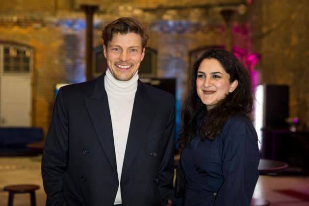 German Hearing Film Award, award ceremony at the Colosseum Cinema, Berlin, 24 03 2026 Helgi Schmid and Rana Farahani before the award ceremony for the German Hearing Film Award at the Colosseum Cinema in Berlin on 24 03 2026 Berlin Cinema Colosseum Copyright: xBenxKriemannx
