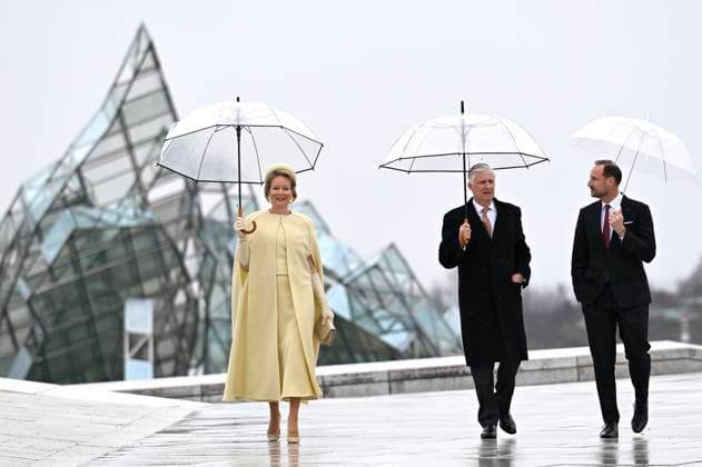 State Visit of King Philippe and Queen Mathilde to Norway (Day 2) OSLO, NORWAY - MARCH 25 : State Visit of King Philippe and Queen Mathilde to Norway (Day 2) : Arrival and walk to the Opera House with Prince Haakon of Norway on March 25, 2026 in Oslo, Norway, 25 03 2026 Oslo Norway  Copyright: xDidierxLebrunx