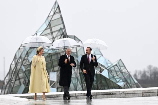 State Visit of King Philippe and Queen Mathilde to Norway (Day 2) OSLO, NORWAY - MARCH 25 : State Visit of King Philippe and Queen Mathilde to Norway (Day 2) : Arrival and walk to the Opera House with Prince Haakon of Norway on March 25, 2026 in Oslo, Norway, 25 03 2026 Oslo Norway  Copyright: xDidierxLebrunx
