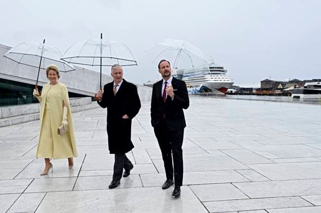 State Visit of King Philippe and Queen Mathilde to Norway (Day 2) OSLO, NORWAY - MARCH 25 : State Visit of King Philippe and Queen Mathilde to Norway (Day 2) : Arrival and walk to the Opera House with Prince Haakon of Norway on March 25, 2026 in Oslo, Norway, 25 03 2026 Oslo Norway  Copyright: xDidierxLebrunx