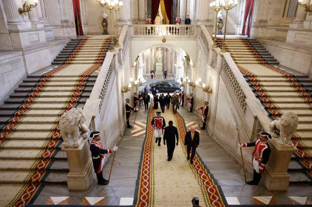 President of Senegal Bassirou Diomaye Diakhar Faye arrives for his audience with Spanish King Felipe VI at the Royal Palace in Madrid, Spain, 25 March 2026, on the occasion of his first official visit to the country. Spanish King meets President of Senegal in Madrid !ACHTUNG: NUR REDAKTIONELLE NUTZUNG!  Copyright: xChemaxMoyax GRAF8875 20260325-55019808013_1