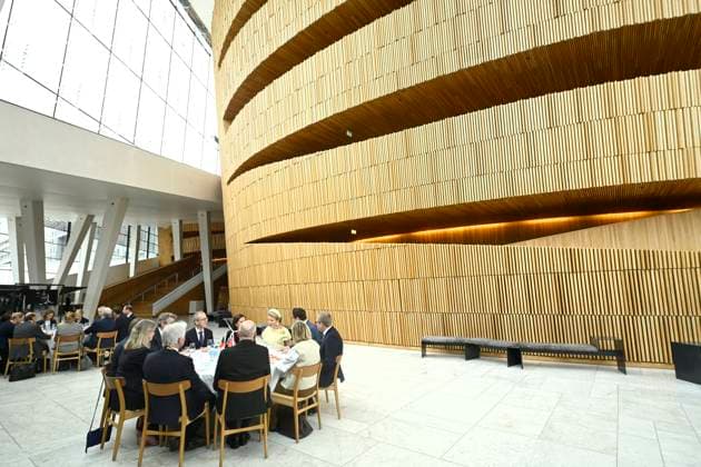 State Visit of King Philippe and Queen Mathilde to Norway (Day 2) OSLO, NORWAY - MARCH 25 : State Visit of King Philippe and Queen Mathilde to Norway (Day 2) : - Harnessing the North Sea: Belgian Norwegian Offshore Wind Cooperation round tables (Opera) on March 25, 2026 in Oslo, Norway, 25 03 2026 Oslo Norway  Copyright: xDidierxLebrunx