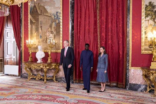 Spanish King Felipe VI and Queen Letizia during a lunch ceremony for Senegal President on occasion his official visit to Spain in Madrid on Wednesday , 25 March 2026. Cordon Press 