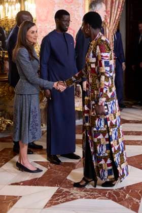 Spanish King Felipe VI and Queen Letizia during a lunch ceremony for Senegal President on occasion his official visit to Spain in Madrid on Wednesday , 25 March 2026. Cordon Press 