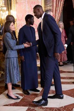 Spanish King Felipe VI and Queen Letizia during a lunch ceremony for Senegal President on occasion his official visit to Spain in Madrid on Wednesday , 25 March 2026. Cordon Press 