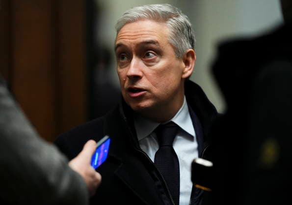 March 25, 2026, Ottawa, Canada: Minister of Finance and National Revenue Francois-Philippe Champagne arrives to a caucus meeting on Parliament Hill in Ottawa on Wednesday, March 25, 2026. Ottawa Canada  - ZUMAc35_ 20260325_zaf_c35_019 Copyright: xSeanxKilpatrickx