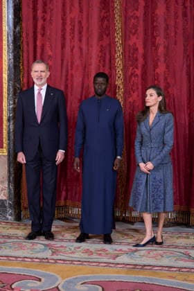 March 25, 2026, Madrid, Madrid, Spain: King Felipe VI of Spain, Queen Letizia of Spain, President of the of Senegal, Bassirou Diomaye Diakhar Faye attends a lunch with President of the of Senegal at Royal Palace on March 25, 2026 in Madrid, Spain Madrid Spain  - ZUMAg15_ 20260325_zaf_g15_011 Copyright: xJackxAbuinx