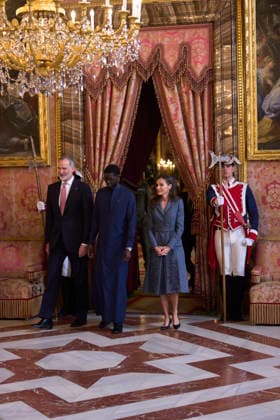 March 25, 2026, Madrid, Madrid, Spain: King Felipe VI of Spain, Queen Letizia of Spain, President of the of Senegal, Bassirou Diomaye Diakhar Faye attends a lunch with President of the of Senegal at Royal Palace on March 25, 2026 in Madrid, Spain Madrid Spain  - ZUMAg15_ 20260325_zaf_g15_020 Copyright: xJackxAbuinx