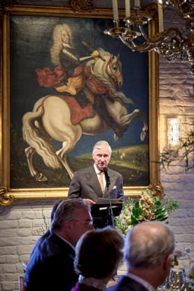 Belgian Royal Couple Visits Norway - Day 2 Queen Mathilde and King Philippe of Belgium visited the Akershus Fortress where they eated with king King Harald V and Queen Sonja and Prince Haakon in Olso, Norway on March 25, 2026, during the second day of the official visit in Norway. Photo by Olivier Polet ABACAPRESS.COM Oslo Norway  Copyright: xPoletxOlivier ABACAx
