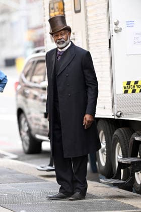 **EXCLUSIVE ALL ROUNDER** **VIDEO AVAILABLE** EXCLUSIVE Cynthia Nixon and Dennis Haysbert are seen in costume on the set of HBO™s ˜The Gilded Age™. This is the first time Haysbert has been spotted filming the period drama since it was announced he has joined the fourth season playing Dr Reginald Harris Featuring: Dennis Haysbert Where: New York City, New York, United States When: 25 Mar 2026 Credit: Elder Ordonez INSTARimages EDITORIAL USE ONLY. NOT FOR USE BY NEWSPAPERS BASED IN THE UK. Copyright: xx instar55579814