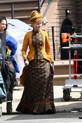 **EXCLUSIVE ALL ROUNDER** **VIDEO AVAILABLE** EXCLUSIVE Cynthia Nixon and Dennis Haysbert are seen in costume on the set of HBO™s ˜The Gilded Age™. This is the first time Haysbert has been spotted filming the period drama since it was announced he has joined the fourth season playing Dr Reginald Harris Where: New York City, New York, United States When: 25 Mar 2026 Credit: Elder Ordonez INSTARimages EDITORIAL USE ONLY. NOT FOR USE BY NEWSPAPERS BASED IN THE UK. Copyright: xx instar55580002
