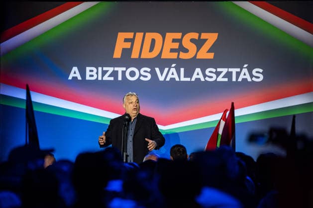 March 25, 2026, Esztergom, Hungary, Hungary: Hungarian PM VIKTOR ORBAN met his supporters in the historic city of Esztergom during a political rally on 25 March 2026. The controversial head of the Hungarian government is on a national campaign tour less then a month ahead of historic national elections, where the opposition Tisza Party and itÃ¢â‚¬â ¢s president, PETER MAGYAR is challenging his 16 year rule with unprecedented national support, making ORBAN and his Fidesz Party firing up their campaign more then ever. Esztergom Hungary - ZUMAa256 20260325_zip_a256_013 Copyright: xDanielxAlfoldix