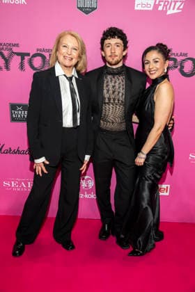 ABB POLYTON Maren Kroymann Maximilian Mundt and Tuelin Sezgin as guests on the red carpet at the Polyton Music Prize Award Ceremony 2026 at Atelier GardensBerkin on Wednesday 25 03 2026 in Berlin Berlin Germany