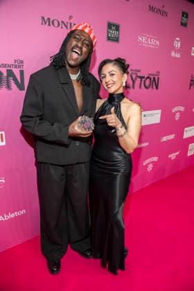 ABB POLYTON winners Jonny Mahoro Prizewinner and Tuelin Sezgin as guests at the party at the Polyton Music Prize Award Ceremony 2026 at Atelier GardensBerkin on Wednesday 25 03 2026 in Berlin Berlin Germany