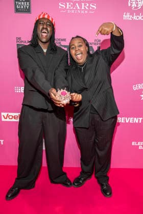 ABB POLYTON singer Jonny Mahoro award winner and Queen Mahoro as guests at the party at the Polyton Music Prize Award Ceremony 2026 at Atelier GardensBerkin on Wednesday 25 03 2026 in Berlin Berlin Germany