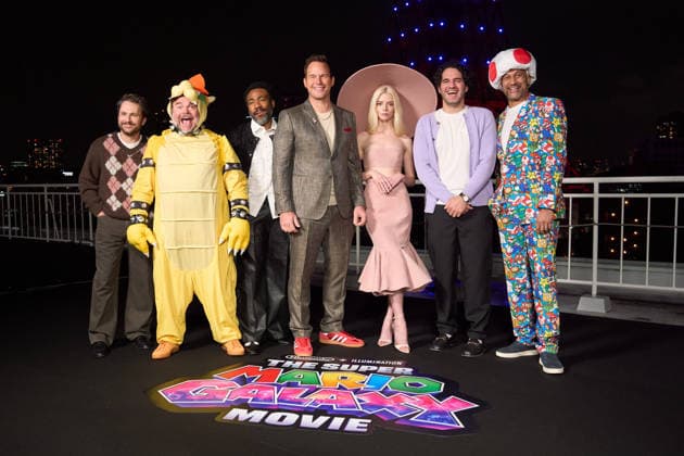 Nintendo and Illumination celebrate THE SUPER MARIO GALAXY MOVIE at the famous Tokyo Tower in Tokyo, Japan on Thursday, March 26, 2026. The movie will be released on April 1, 2026 in the United States and in Japan on April 24. Pictured: Charlie Day, Jack Black, Donald Glover, Chris Pratt, Anya Taylor-Joy, Benny Safdie & Keegan Michael-Key,  aflo_324926733