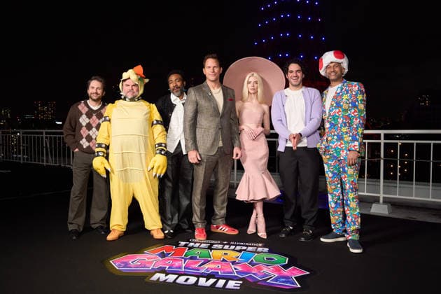 Nintendo and Illumination celebrate THE SUPER MARIO GALAXY MOVIE at the famous Tokyo Tower in Tokyo, Japan on Thursday, March 26, 2026. The movie will be released on April 1, 2026 in the United States and in Japan on April 24. Pictured: Charlie Day, Jack Black, Donald Glover, Chris Pratt, Anya Taylor-Joy, Benny Safdie & Keegan Michael-Key,  aflo_324928177