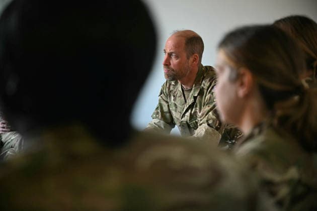 . 26 03 2026. Bulford, United Kingdom. Prince William, the Prince of Wales, during a visit to the 1st Battalion The Mercian Regiment in Bulford, United Kingdom.  xPoolx xi-Imagesx IIM-26665-0005