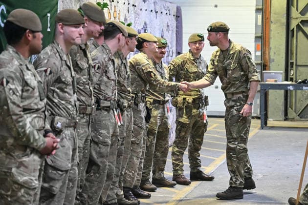 . 26 03 2026. Bulford, United Kingdom. Prince William, the Prince of Wales, during a visit to the 1st Battalion The Mercian Regiment in Bulford, United Kingdom.  xPoolx xi-Imagesx IIM-26665-0010