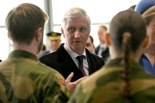 State Visit of King Philippe and Queen Mathilde to Norway (Day 3) STAVANGER, NORWAY - MARCH 26 : State Visit of King Philippe and Queen Mathilde to Norway (Day 3) : - Sola Air Station : Norway-Belgium Defence security cooperation with Minister Theo Francken (N-VA) on March 26, 2026 in Stavanger, Norway, 26 03 2026 Stavanger Norway  Copyright: xDidierxLebrunx
