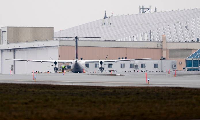 March 26, 2026, Ottawa, On, CAN: Pilots attend the repatriation flight of Jazz Aviation First Officer Mackenzie Gunther, who died after his Air Canada Express plane collided with a fire truck at New York s LaGuardia Airport, in Ottawa, on Thursday, March 26, 2026. Ottawa CAN  - ZUMAc35_ 20260326_zaf_c35_092 Copyright: xJustinxTangx