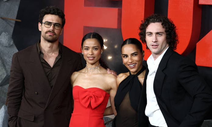 The Fuze UK Premiere at Odeon West End in London, England. Theo James, Saffron Hocking, Gugu Mbatha-Raw and Aaron Taylor-Johnson attend the Fuze UK premiere at Odeon West End in London, England on March 26, 2026. London Odeon West End UK Copyright: xFredxDuvalx