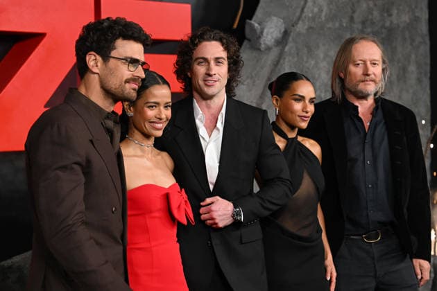 Celebrities attends the UK Premiere of ˜Fuze™ at Odeon West End in London, England Featuring: Theo James, Gugu Mbatha-Raw, Aaron Taylor-Johnson, Saffron Hocking, David Mackenzie Where: London, United Kingdom When: 26 Mar 2026 Credit: Cover Images EDITORIAL USE ONLY. NOT FOR USE BY NEWSPAPERS BASED IN THE UK. Copyright: xx coverimg55583759