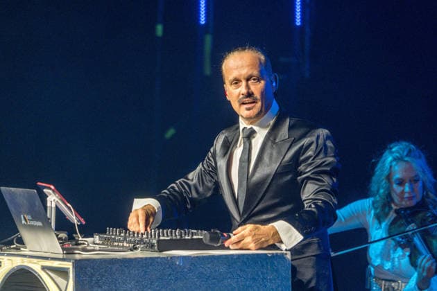 German DJ, composer and producer Alex Christensen on Classical Dance Tour at the quarterback immobilien arena leipzig with the berlin orchestra and singers linda teodosiu and yass Alex Christensen Leipzig