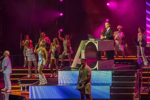 German DJ, composer and producer Alex Christensen on Classical Dance Tour at the quarterback immobilien arena leipzig with the berlin orchestra and singers linda teodosiu and yass Alex Christensen Leipzig