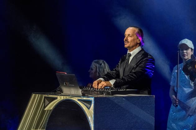 German DJ, composer and producer Alex Christensen on Classical Dance Tour at the quarterback immobilien arena leipzig with the berlin orchestra and singers linda teodosiu and yass Alex Christensen Leipzig