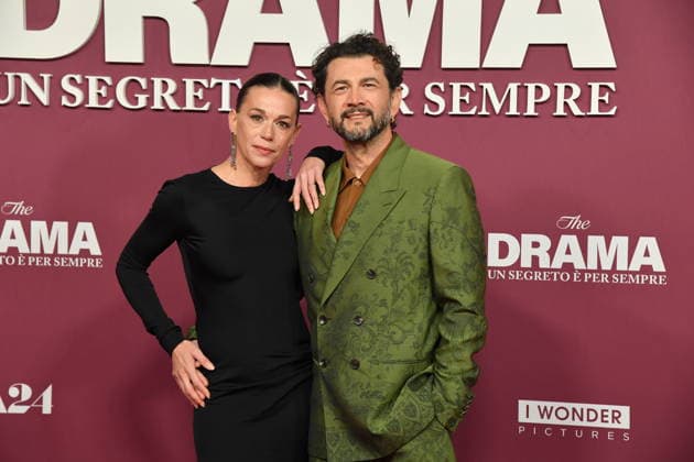 Rome, Cinema Adriano Premiere of the film The drama - a secret and forever , In the photo: Vinicio Marchioni Milena Mancini  Copyright: xVincenzoxLandix xipa-agency.netx xVincenzoxLandix IPA_Agency_IPA73482141