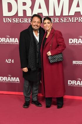 Rome, Cinema Adriano Premiere of the film The drama - a secret and forever , In the photo: Enrico Brignano Flora Canto  Copyright: xVincenzoxLandix xipa-agency.netx xVincenzoxLandix IPA_Agency_IPA73482643