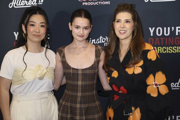 Sherry Cola, Marisa Tomei, Ciara Bravo at arrivals for YOU RE DATING A NARCISSIST! Premiere, The London West Hollywood, Los Angeles, CA, March 26, 2026. Photo By: Elizabeth Goodenough Everett Collection YOU RE DATING A NARCISSIST! Premiere PUBLICATIONXNOTxINxCANxCHNxFRAxITAxJPNxNORxPOLxRUSxESPxUKxUSA