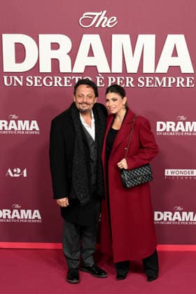 Enrico Brignano and Flora Canto attends The Drama premiere at Cinema Adriano on March 26, 2026 in Rome, Italy, Credit:Avalon  Copyright: xAvalonx 1086555176