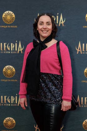 26 03 2026 Düsseldorf Cirque du Soleil Alegria Red Carpet on the evening of the Düsseldorf premiere Here Silvie Irani Düsseldorf Gerresheim Glasmacherviertel North Rhine-Westphalia Germany