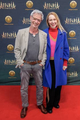 26 03 2026 Düsseldorf Cirque du Soleil Alegria Red Carpet on the evening of the Düsseldorf premiere Here l r Rolf Berg and Julia Beerhold Düsseldorf Gerresheim Glasmacherviertel North Rhine-Westphalia Germany
