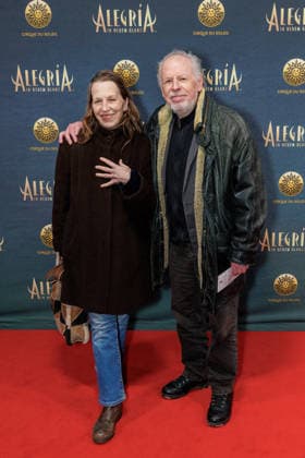 26 03 2026 Düsseldorf Cirque du Soleil Alegria Red Carpet on the evening of the Düsseldorf premiere Here Dieter Brandecker r with company Düsseldorf Gerresheim Glasmacherviertel North Rhine-Westphalia Germany