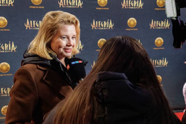 26 03 2026 Düsseldorf Cirque du Soleil Alegria Red Carpet on the evening of the Düsseldorf premiere Here Annette Frier Düsseldorf Gerresheim Glasmacherviertel North Rhine-Westphalia Germany